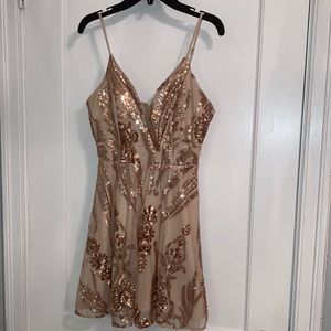 Sparkly Nude Windsor Dress